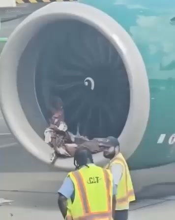 HORROR ON THE TARMAC: A Frontier plane’s engine shredded…Video