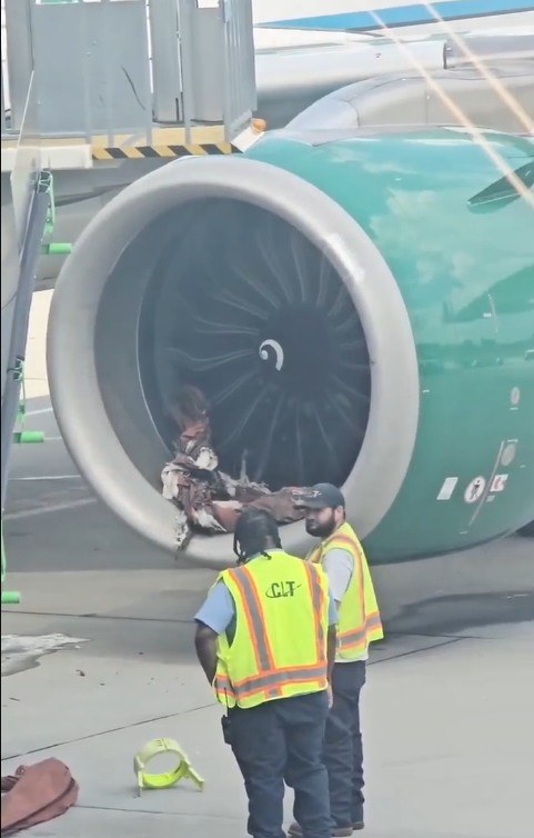 💔😱 HORROR ON THE TARMAC A Frontier plane’s engine shredded…